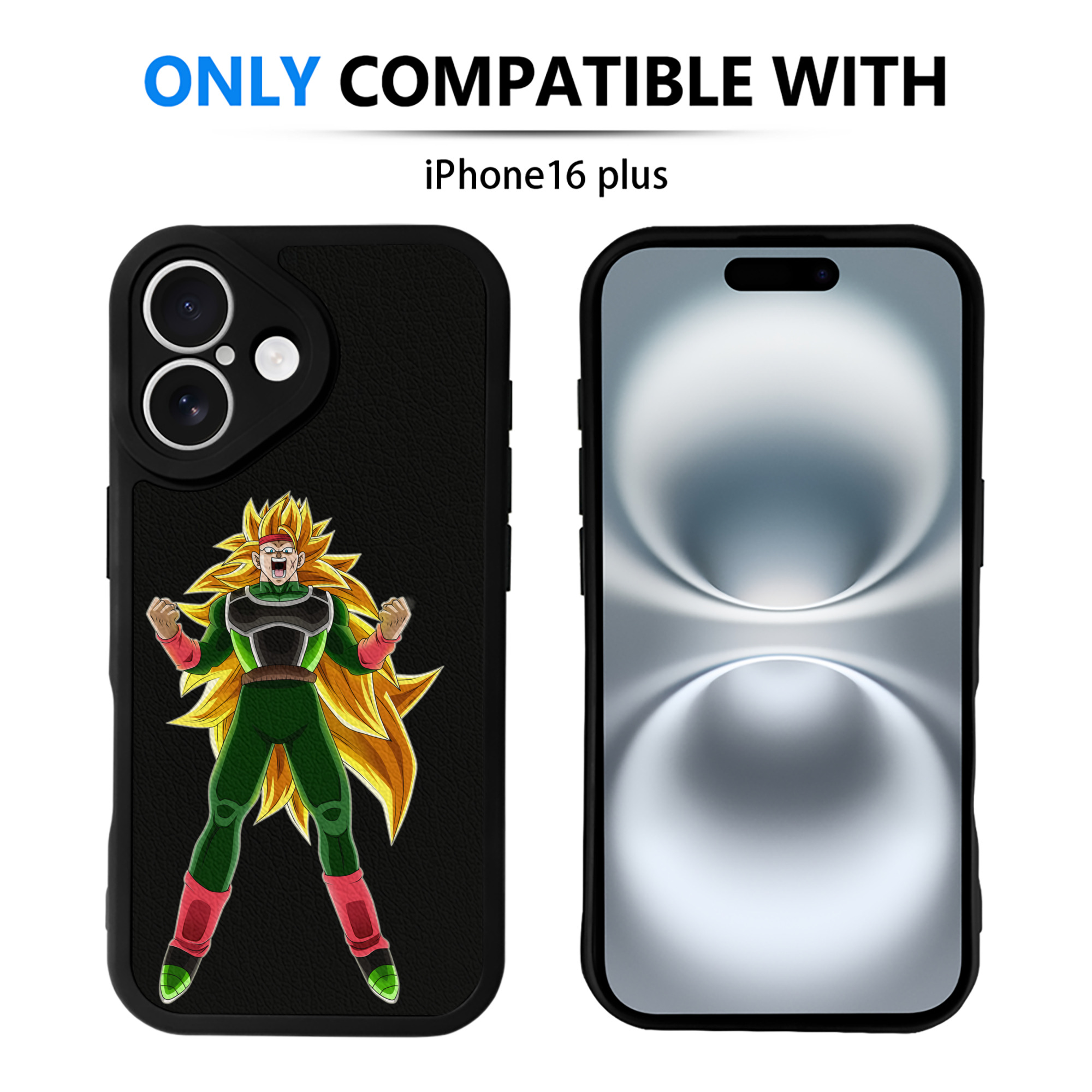 （画像用） ドラゴンボール ブロリー DRAGON BALL Broli 【iPhone 16シリーズ対応】シリコンスマホケース（レザー調） 材質：シリコン